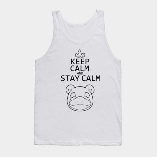 Keep calm and stay clam (black) Tank Top